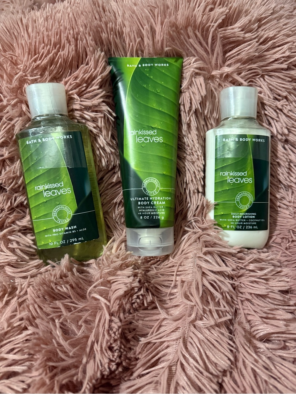 Bath & Body Works Rainkissed Leaves Trio - Green